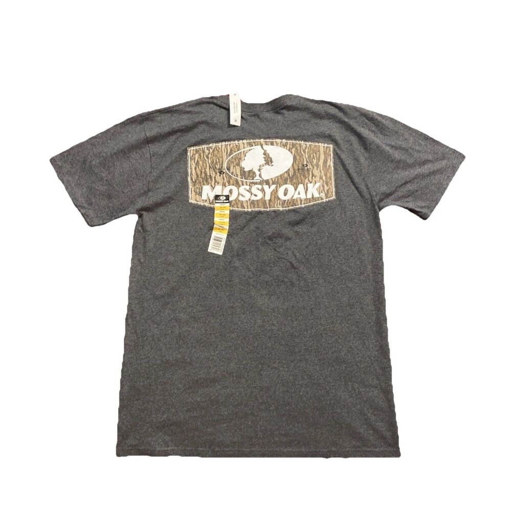 Mossy Oak Graphic T Shirt Men’s Large Gray Short Sleeve Casual Tee Summer Top